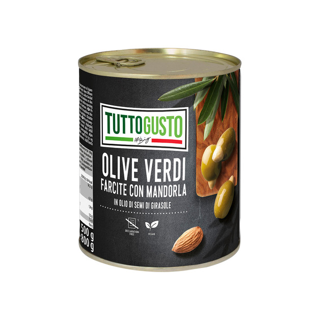Tutto Gusto Oliven grün, gefüllte Mandeln 800 g