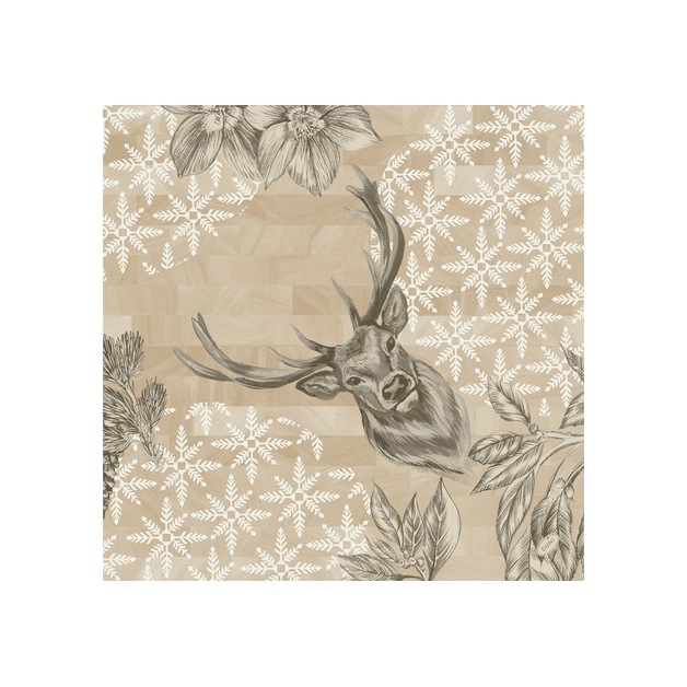 Dunisoft Serviette 40 x 40 cm, 1/4 Falz, Wild Deer, 60er