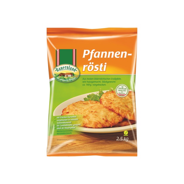 Bauernland Pfannenrösti 140 g, tiefgekühlt 2,5 kg