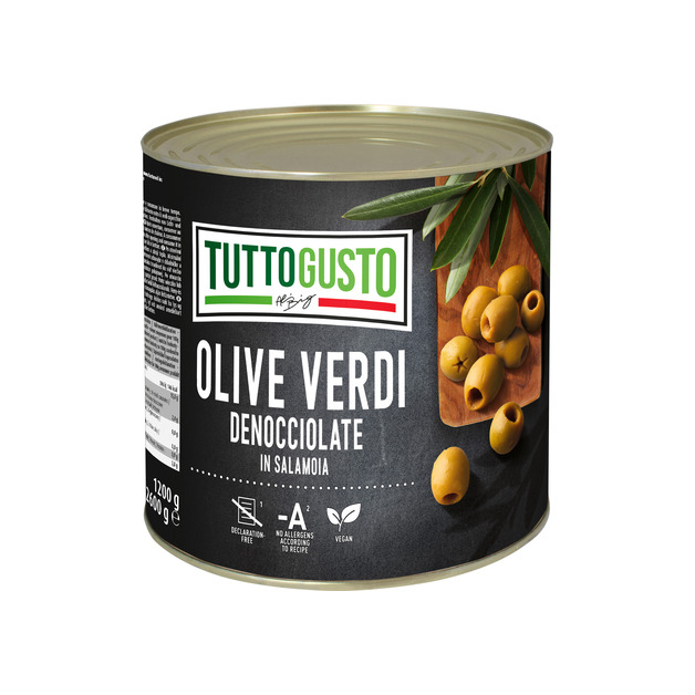 Tutto Gusto Oliven, grün ohne Kern 2,6 kg