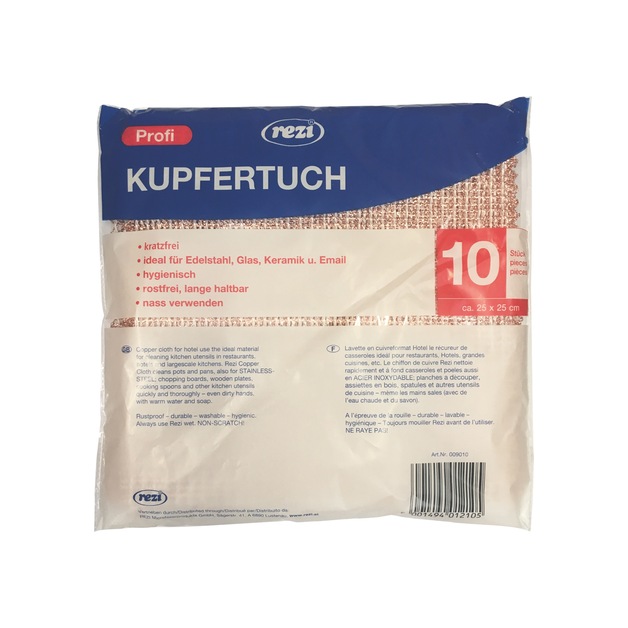 Rezi Kupfertuch Premium 25 x 25 cm, 45 gr. / Stk. 10 Stk.