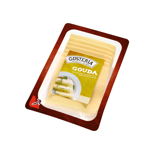 Gusteria Gouda Scheiben 48% Fett i. Tr. ca. 20 Scheiben zu 20 g 400 g