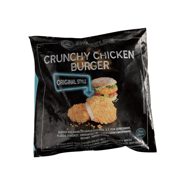 European Crunchy Chicken Burger leicht scharf, gegart, tiefgekühlt 15 x 100 g