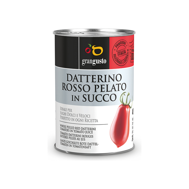 Datterino Rosso Pelato in succo Gran Gusto barattolo 400gr