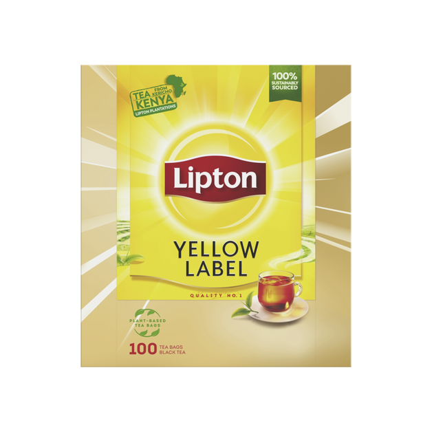 Schwarztee Yellow Label Hülle Lipton 100x2g