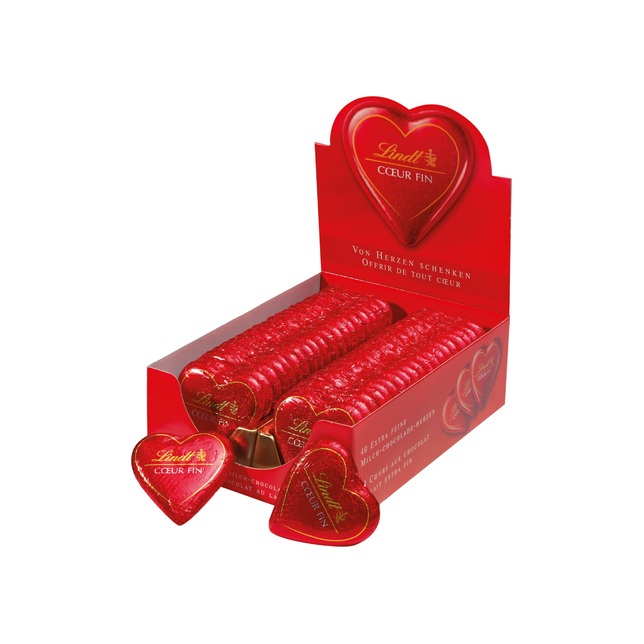 Schokolade Herzen rot fein 40x24g