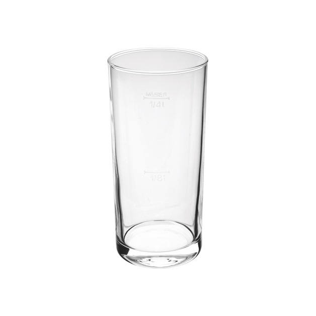 Trinkglas Amsterdam H = 160 mm, Inhalt = 280 ml, mit 1/8 + 1/4 l Füllmarke