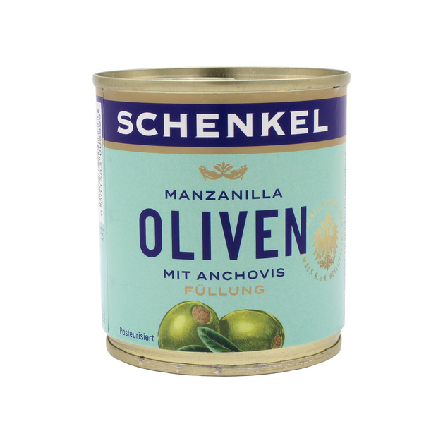 Schenkel Oliven mit Anchovis 200 g