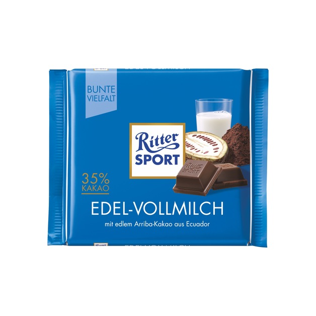 Ritter Sport 100g, Edel-Vollmilch 35%