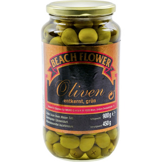 Beach Flower Oliven grün ohne Kern 935g