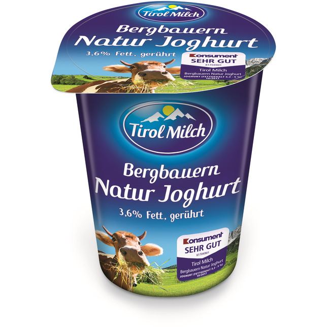 Tirol Milch Naturjoghurt gerührt 3,6% Fett 250g