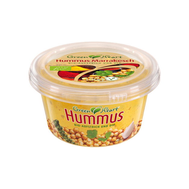 Green Heart Bio Hummus Marrakesch Aufstrich und Dip 150 g