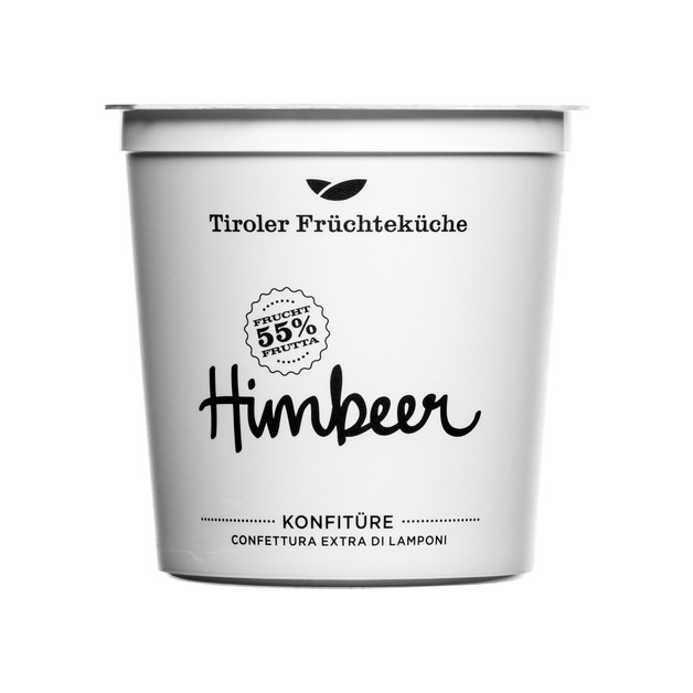 Unterweger Konfitüre Bar Himbeer 55% Fruchtanteil 450 g