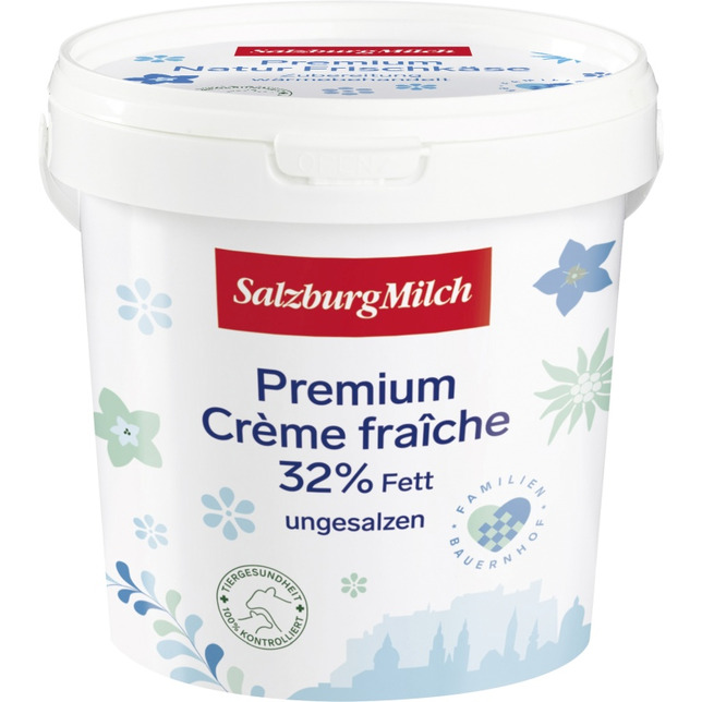 SalzburgMilch Premium Creme fraiche 32% Fett 1kg ungesalzen