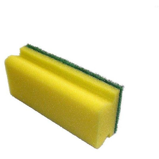 Topfreiniger Griff gelb/grün 15x7x4,5cm  10Stk