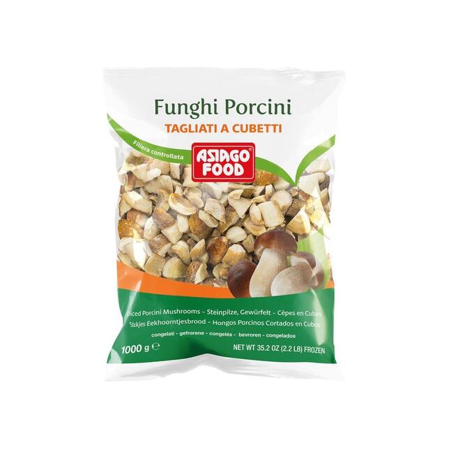 Funghi porcini cubi extra cong 1 kg. Asiago Food (crtx6kg.)