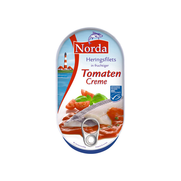 Norda Heringsfilets in fruchtiger Tomaten Creme MSC 200 g