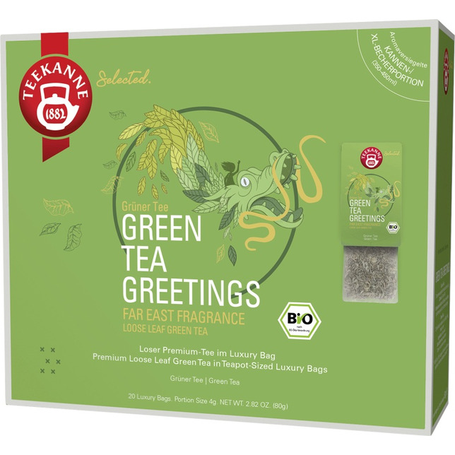 Teekanne BIO Selection Luxury Bag Green Tea Greetings 20er