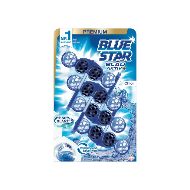 Blue Star Blau Aktiv Chlor VP WC Reiniger 4er