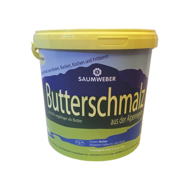 Saumweber Butterschmalz Eimer 5 kg