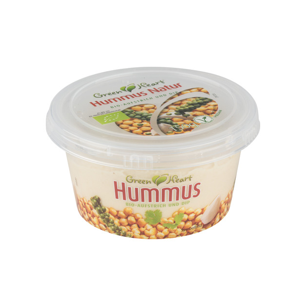 Green Heart Bio Hummus Natur Aufstrich und Dip 150 g