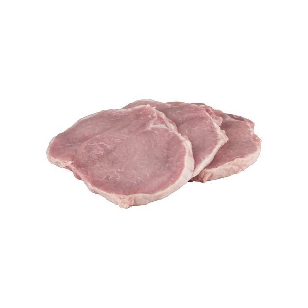 Schwein Schnitzel vom Karree 180 g geplättet, doppelt geschnitten 10 Stk.