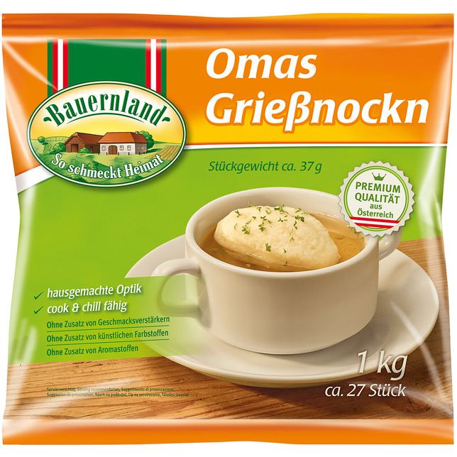 Bauernland Omas Grießnockn 1kg per Stück ca.37g