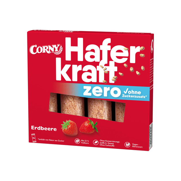 Corny Haferkraft Zero Erdbeere 4x35 g