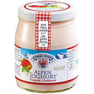 Milchhof Sterzing Alpenjoghurt aus Heumilch Erdbeere 150g