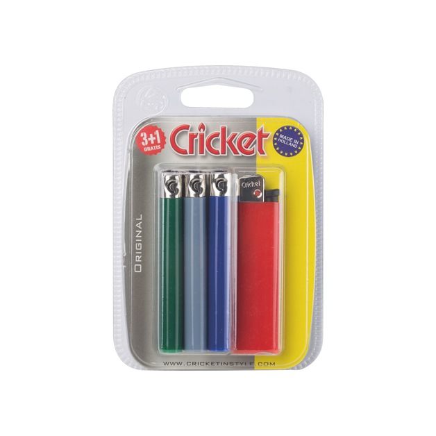 Cricket Feuerzeug Original neutral, 3 + 1
