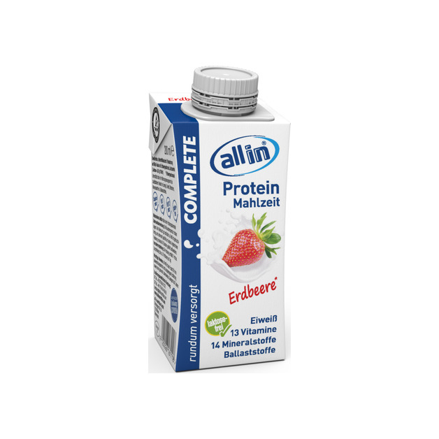 allin Complete Protein Mahlzeit Erdbeere 200 ml