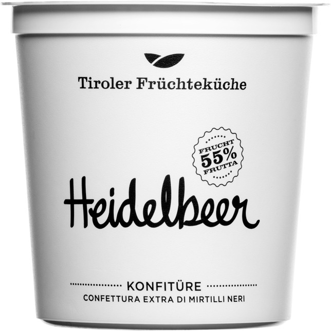 Uwe Tiroler Früchteküche Heidelbeerkonfitüre 450gGastrobeche