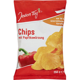 Jeden Tag Paprika Chips 250g
