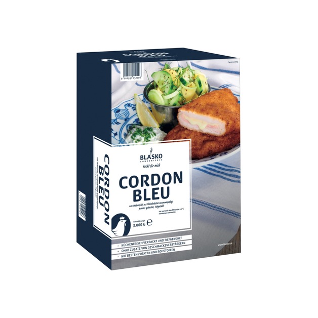 Blasko Convenience Hühner Cordon Bleu ca. 150g gegart, tiefgekühlt 3 kg