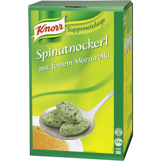 Knorr Spinatnockerl+Mozarella2,5k