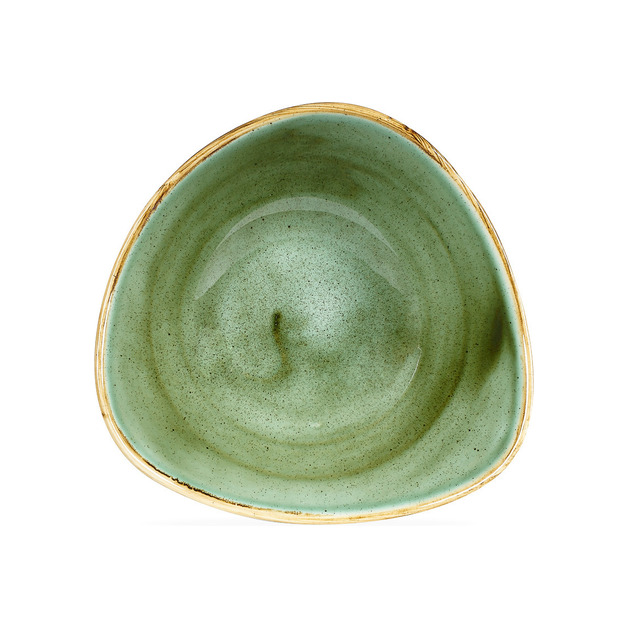 Churchill Triangle Bowl Stonecast DM = 185 mm, Inhalt = 370 ml, Samphire grün
