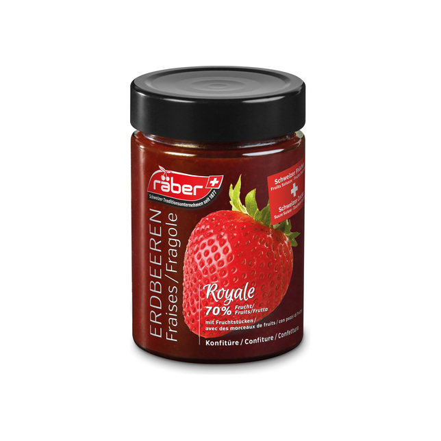 Konfi Erdbeeren 70% Räber 390g