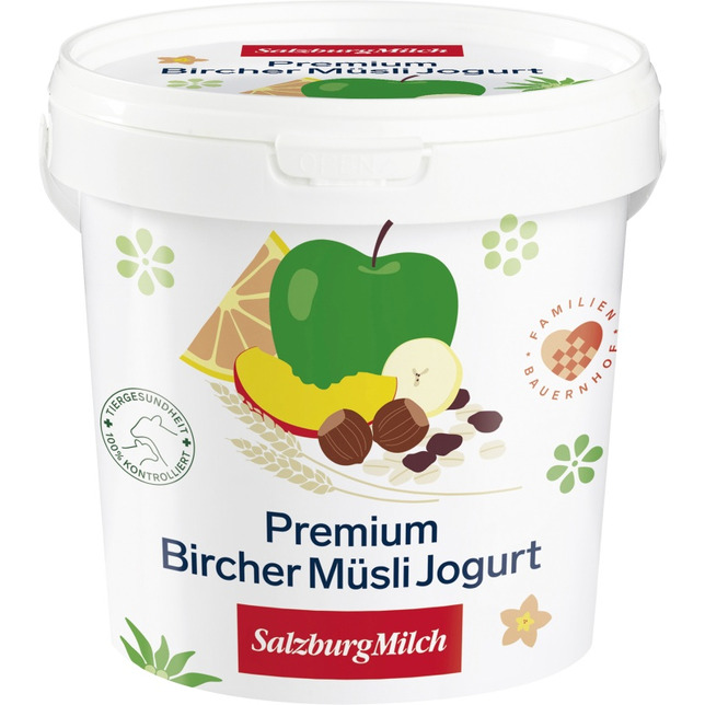 SalzburgMilch Premium Fruchtjogurt Bircher Müsli 1kg 3,5%F