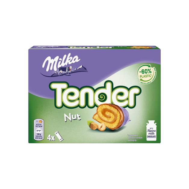 Milka Tender 4x37g, Nuss