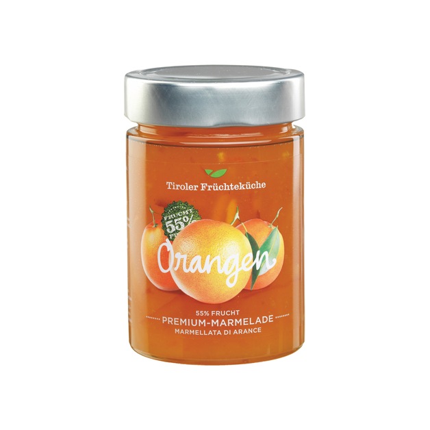Unterweger Konfitüre Glas Orange 55 % Fruchtanteil 420 g