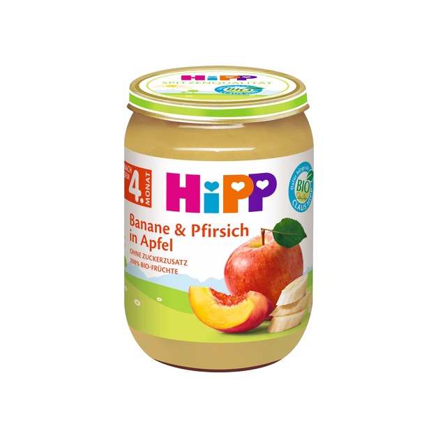 Hipp Bio Früchte Pause Banane, Pfrisich, Apfel 190 g