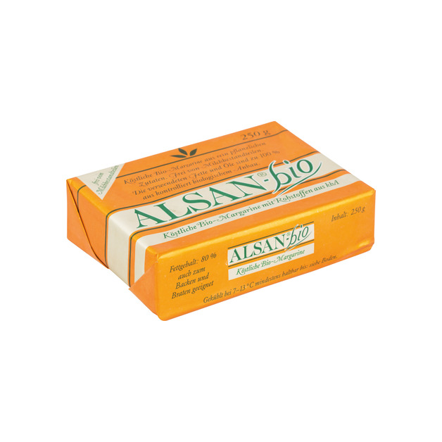 Alsan Bio Margarine schmeckt wie Butter und ist 100% vegan 250 g