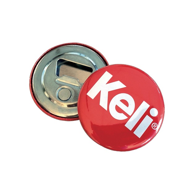 KELI Button mit Flaschenöffner und Magnet