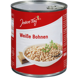 Jeden Tag Weiße Bohnen 800g          ATG 530g