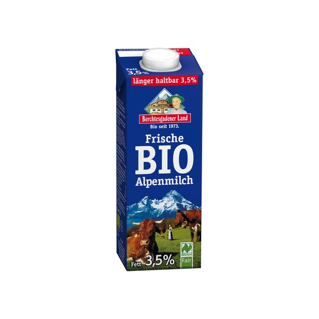 Berchtesgadener Land Bio Alpenmilch ESL 3,5% Fett 1 l