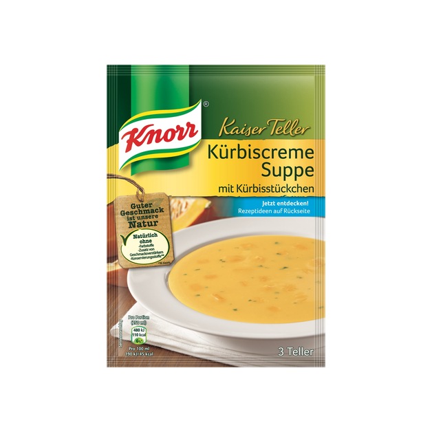 Knorr Kaiser Teller Kürbiscremesuppe