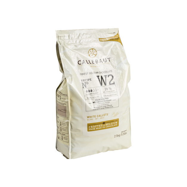 Callebaut Couvertüre weiß Callets 28 % 2,5 kg