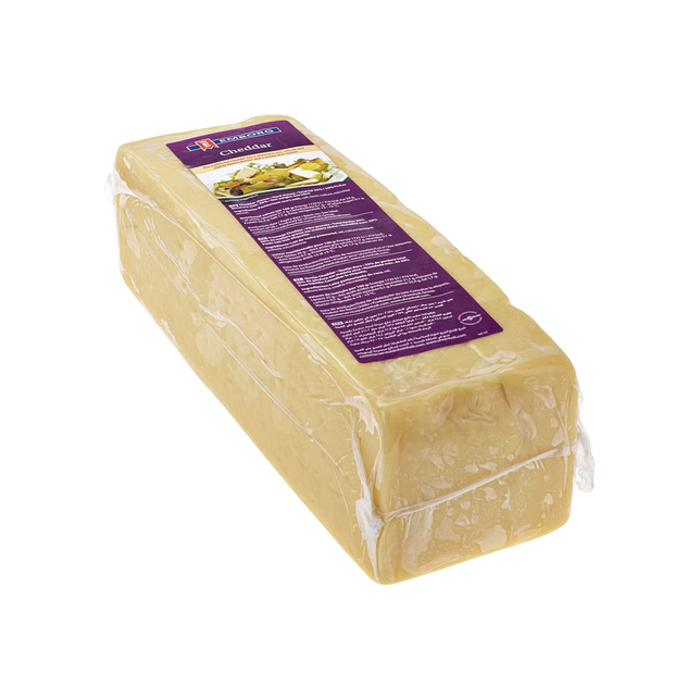 Käse Cheddar weiss Block ca. 2.5 kg