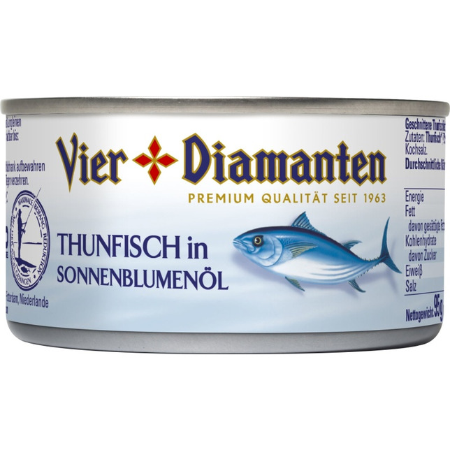 4-Diamanten Thunfisch Öl 95g