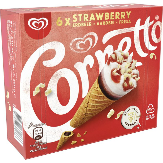 Eskimo 6 Cornetto Erdbeer 6x540ml